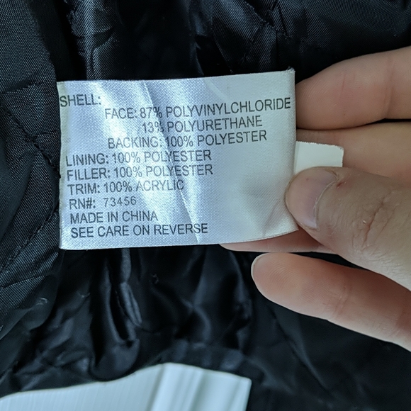 Faux Leather Trench Jacket - Picture 5 of 6